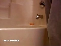 Hotty young Ex-GF takes a bath on camera for her BF